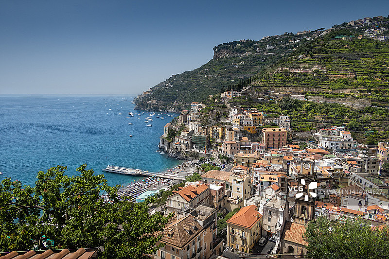 意大利坎帕尼亚萨莱诺阿马尔菲海岸徒步旅行图片素材