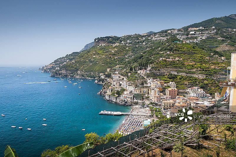 意大利坎帕尼亚萨莱诺阿马尔菲海岸徒步旅行图片素材