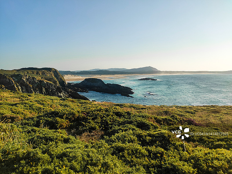 西班牙加利西亚瓦尔多维尼奥弗罗塞拉海滩图片素材