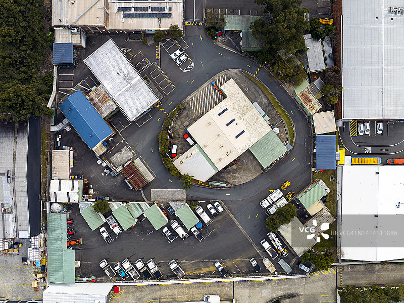 工业区顶视屋顶图片素材