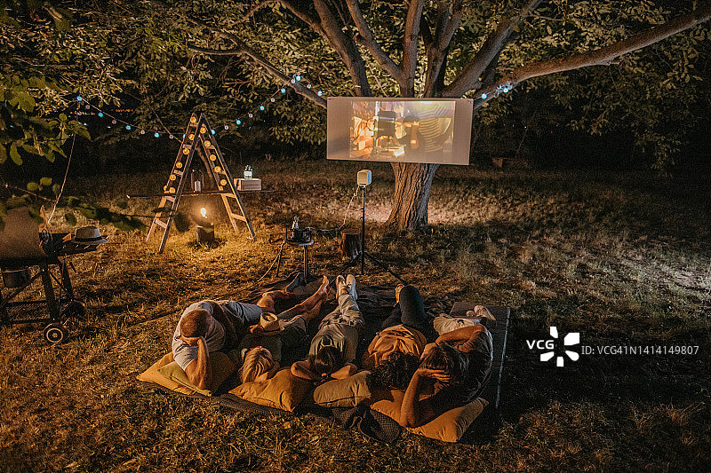 后院电影之夜图片素材