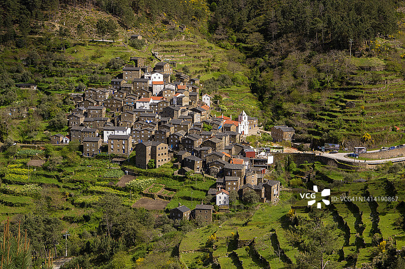 葡萄牙西班牙皮奥当村庄美景图片素材