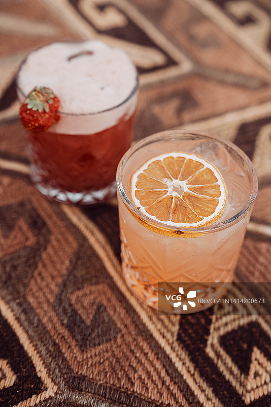 新鲜波西米亚鸡尾酒图片素材