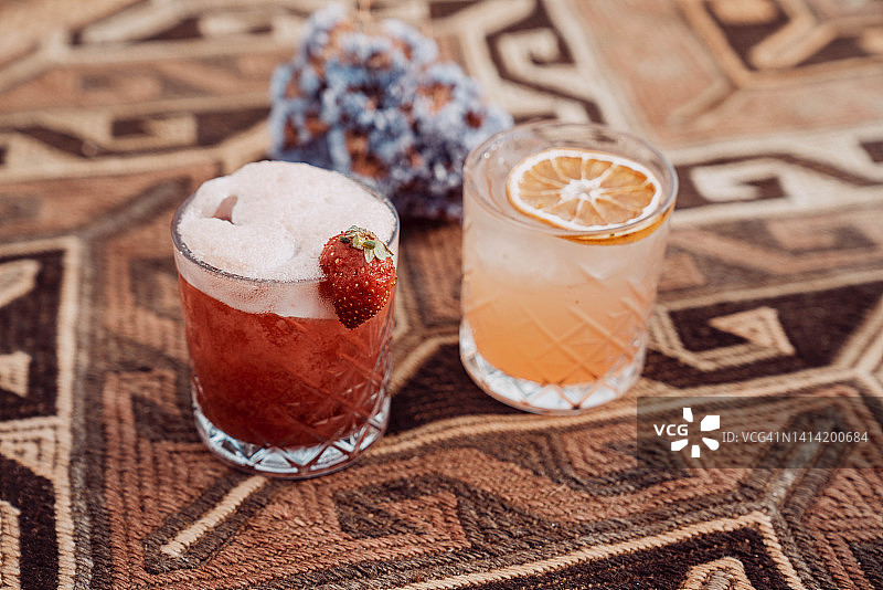 新鲜波西米亚鸡尾酒图片素材