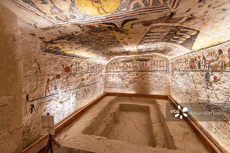 埃及卢克索帝王谷拉美西斯九世陵墓图片素材