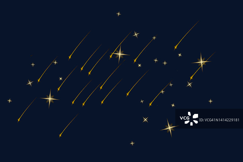 深色背景上的星星插画图片素材