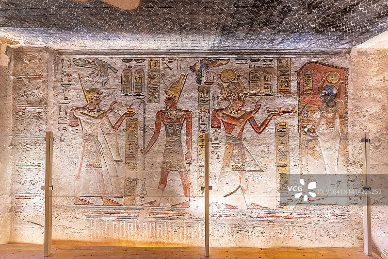 埃及卢克索帝王谷拉美西斯三世陵墓图片素材