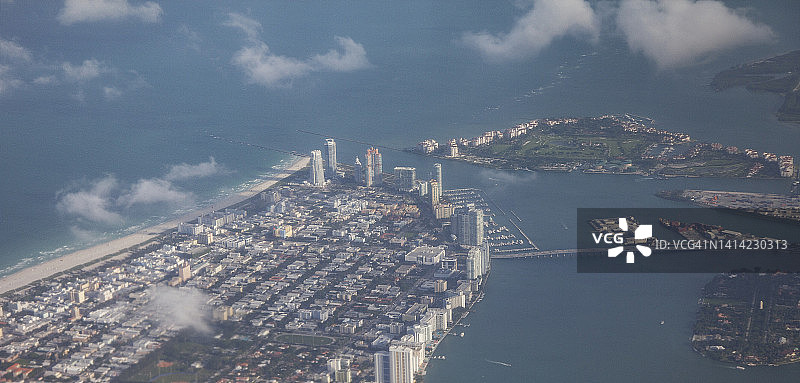 迈阿密海滩鸟瞰图片素材