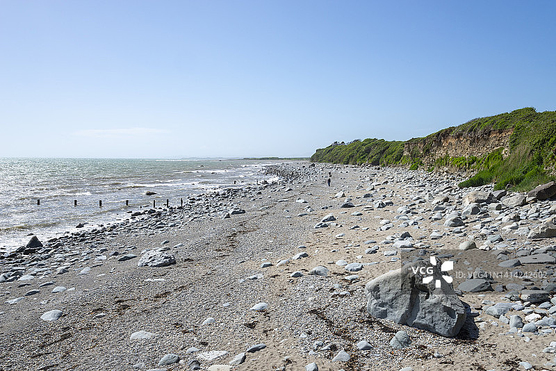 北威尔士克里克海滩海洋风光图片素材