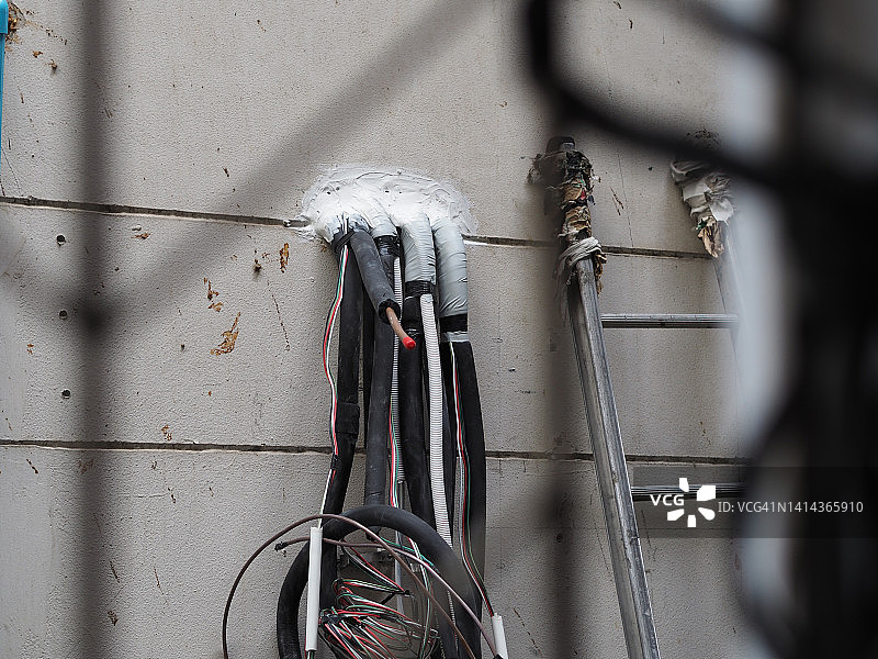 空调安装电源线图片素材