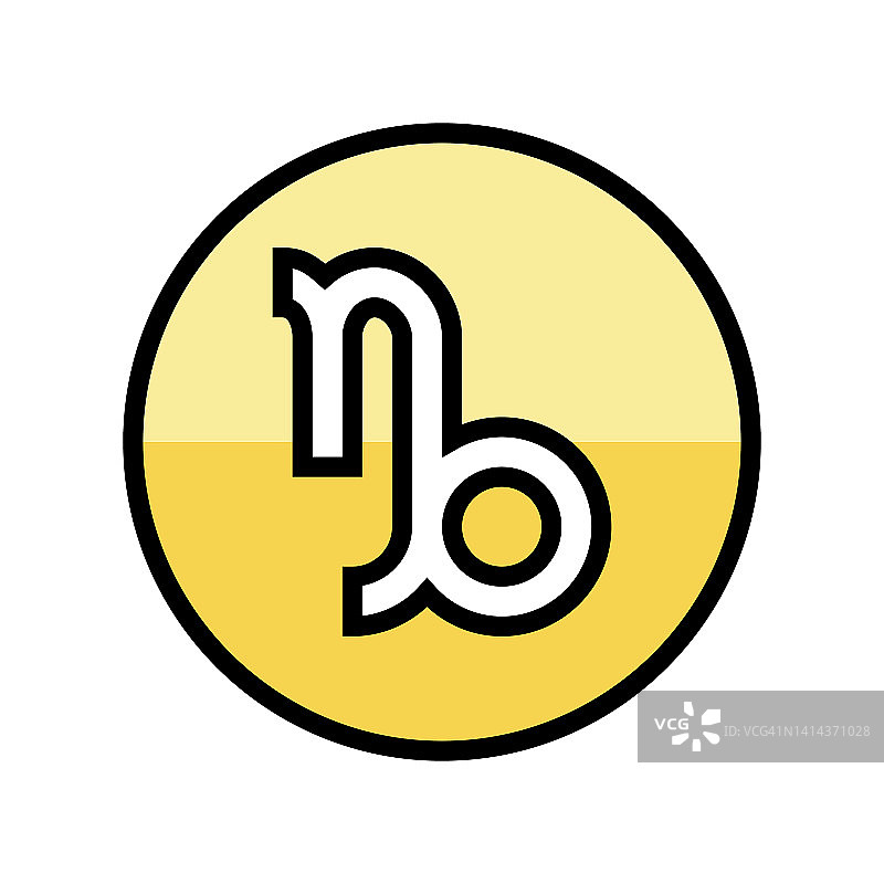 摩羯座彩色图标矢量图图片素材