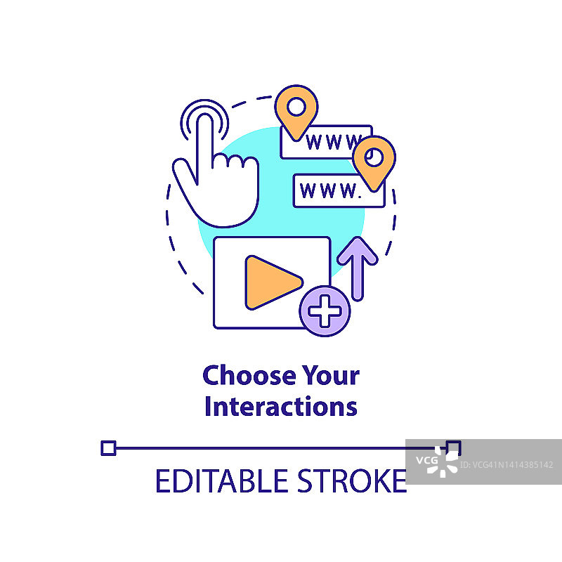 选择互动概念图标图片素材