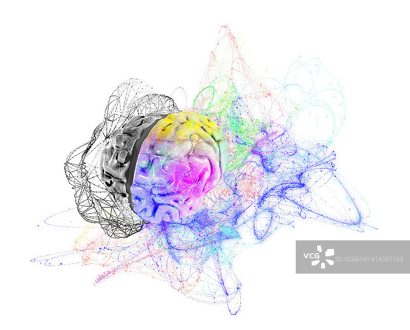 人脑大脑半球概念图图片素材