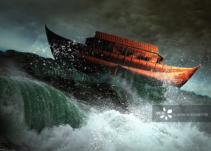 诺亚方舟插画图片素材