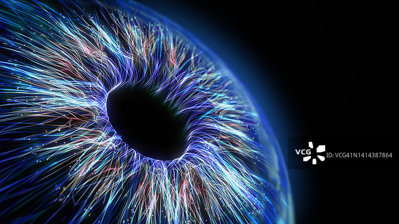 收缩的眼睛插图图片素材