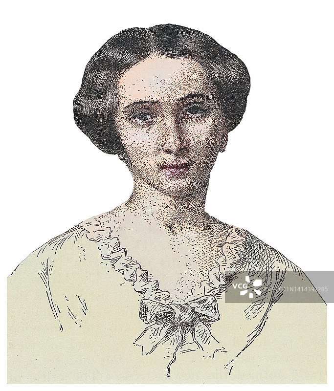 法国女演员伊丽莎白·费利克斯，瑞秋小姐肖像图片素材