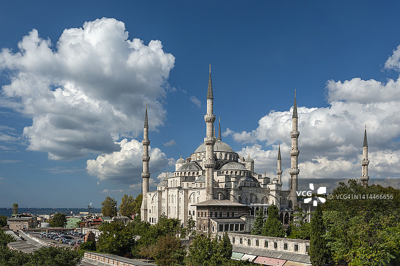 土耳其伊斯坦布尔蓝色清真寺图片素材