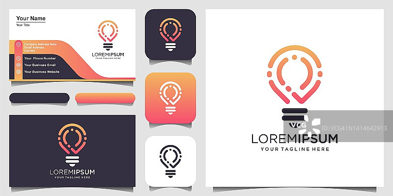 创意科技灯泡logo设计图片素材