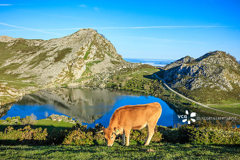 科瓦东加湖，西班牙图片素材