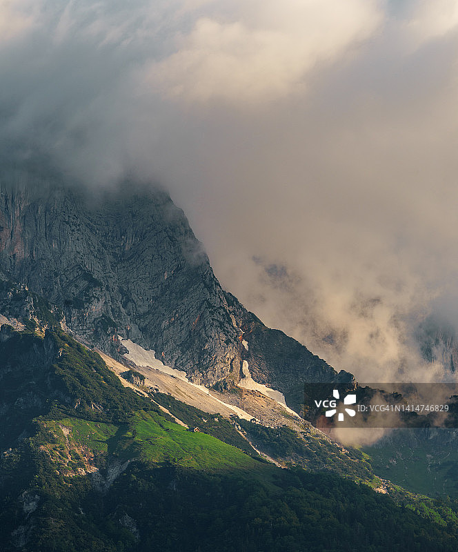 贝希特斯加登巴伐利亚阿尔卑斯山的田园山景图片素材