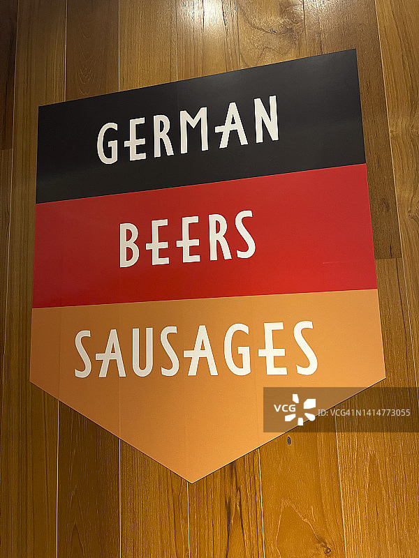 德国国旗与德国美食菜单图片素材