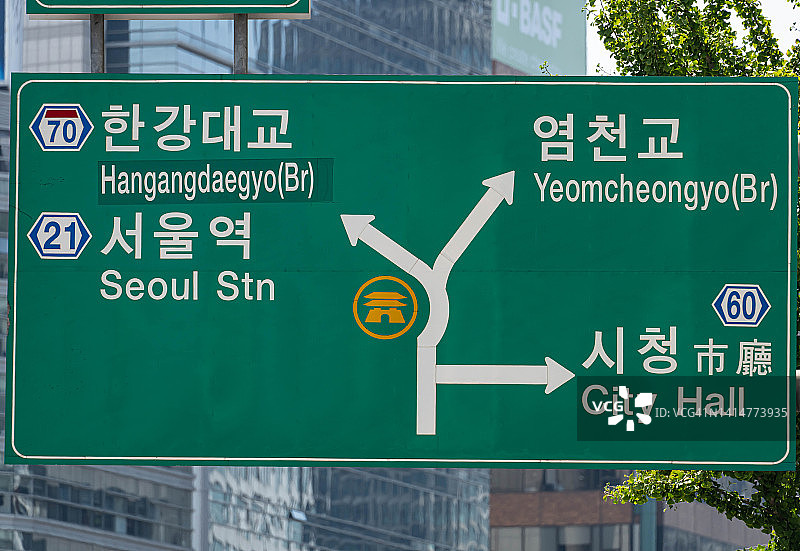 韩国首尔的城市街道图片素材