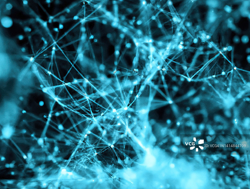 抽象粒子连接网络背景3D渲染图片素材