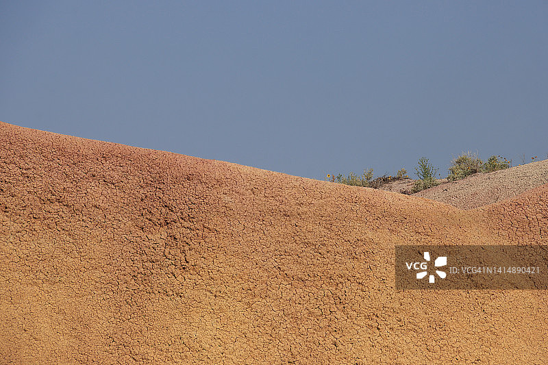 恶地国家公园岩层纹理特写图片素材
