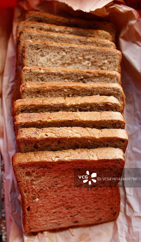 希腊全麦多种子吐司面包图片素材