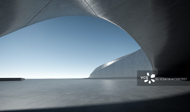 现代建筑的空旷广场正面图片素材