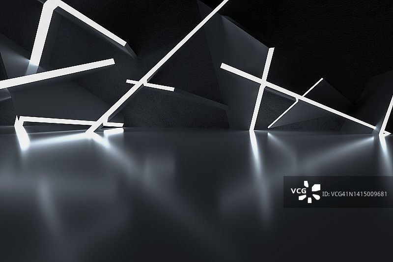 3D渲染插画现代室内设计背景图片素材