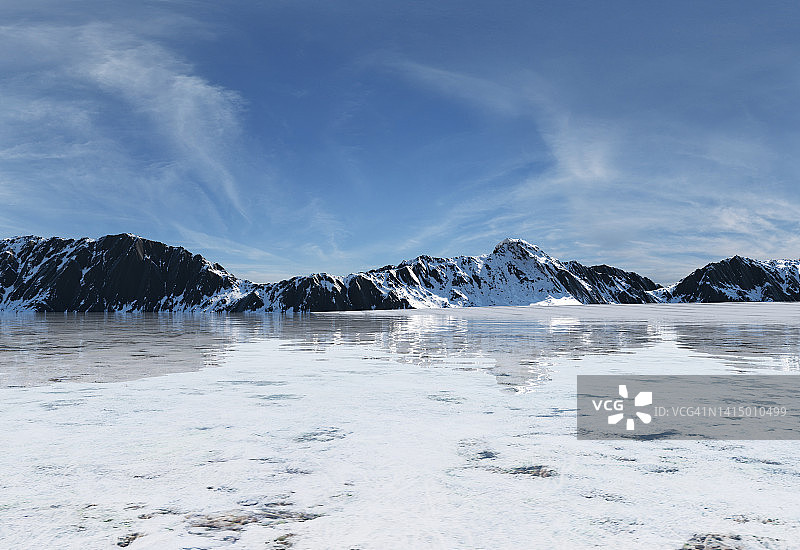 雪景全景图图片素材