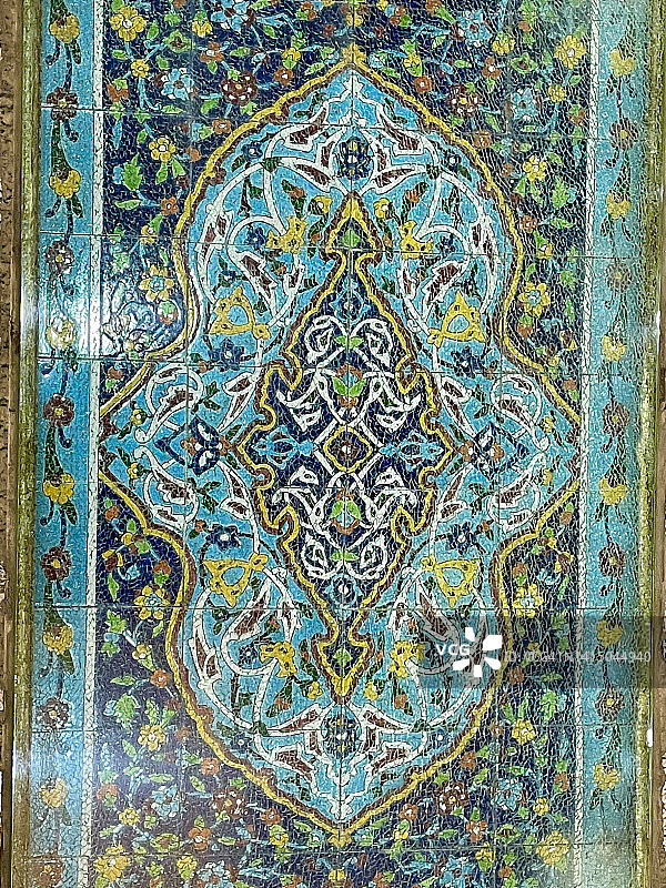 德黑兰大巴扎的旧瓷砖图片素材