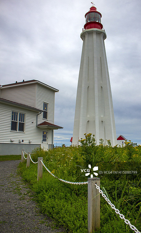 佩尔角灯塔，里穆斯基，魁北克图片素材