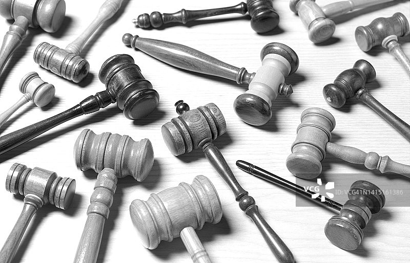 一群法槌图片素材