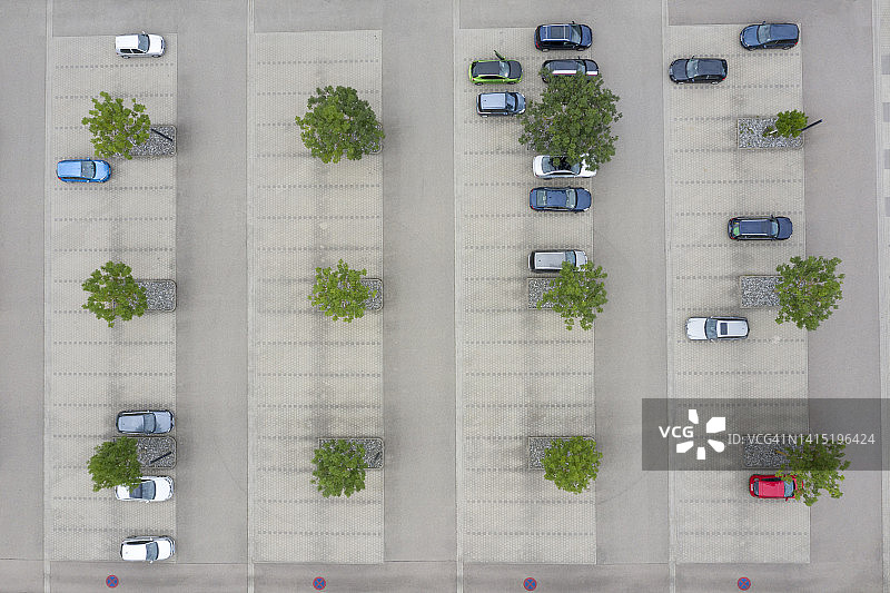 停车场鸟瞰图图片素材