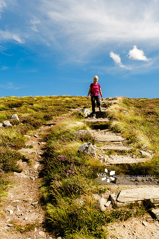 可持续与非可持续的山区小路图片素材