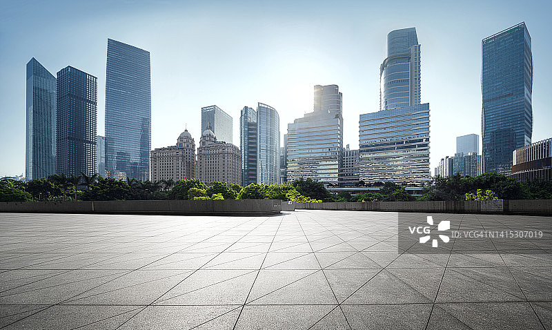 广州中央商务区晨景图片素材