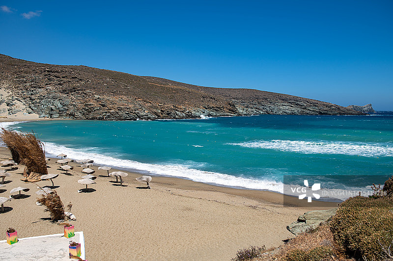 希腊基克拉泽斯蒂诺斯科林比斯拉海滩图片素材