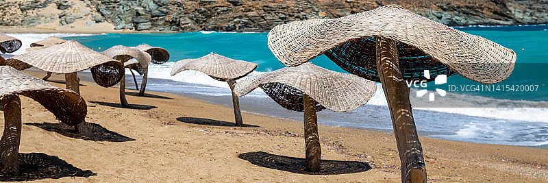 希腊基克拉泽斯蒂诺斯科林比斯拉海滩图片素材