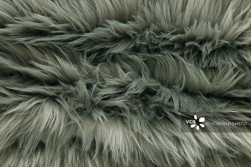 棕色长毛人造毛皮面料特写图片素材