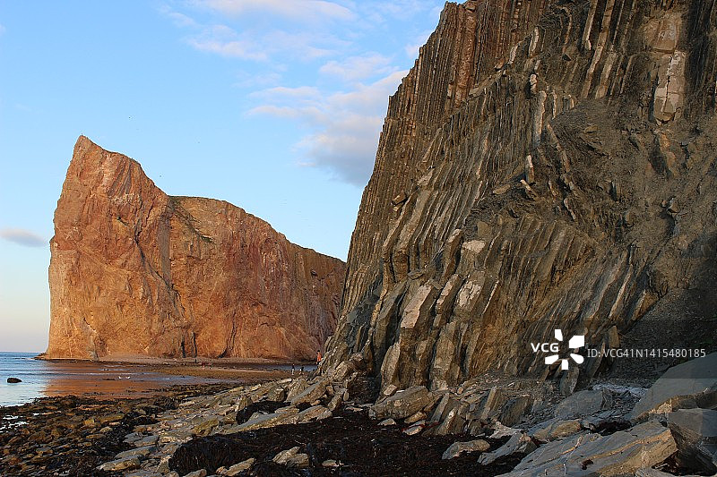 魁北克珀斯岩和蒙特若利角图片素材
