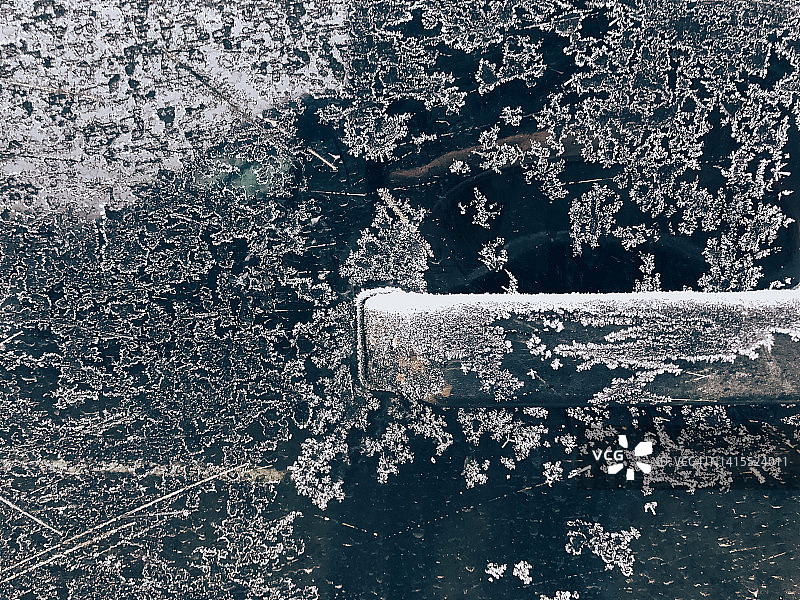 车身霜冻特写图片素材