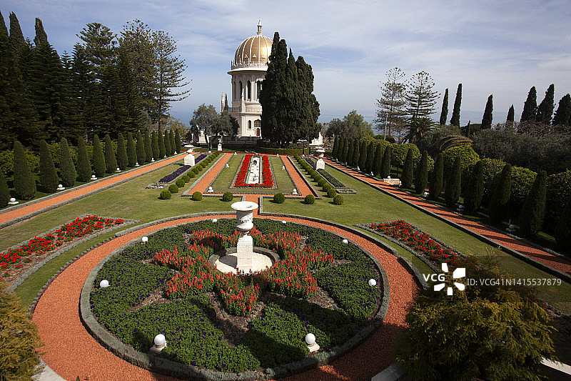 海法的巴哈伊花园图片素材