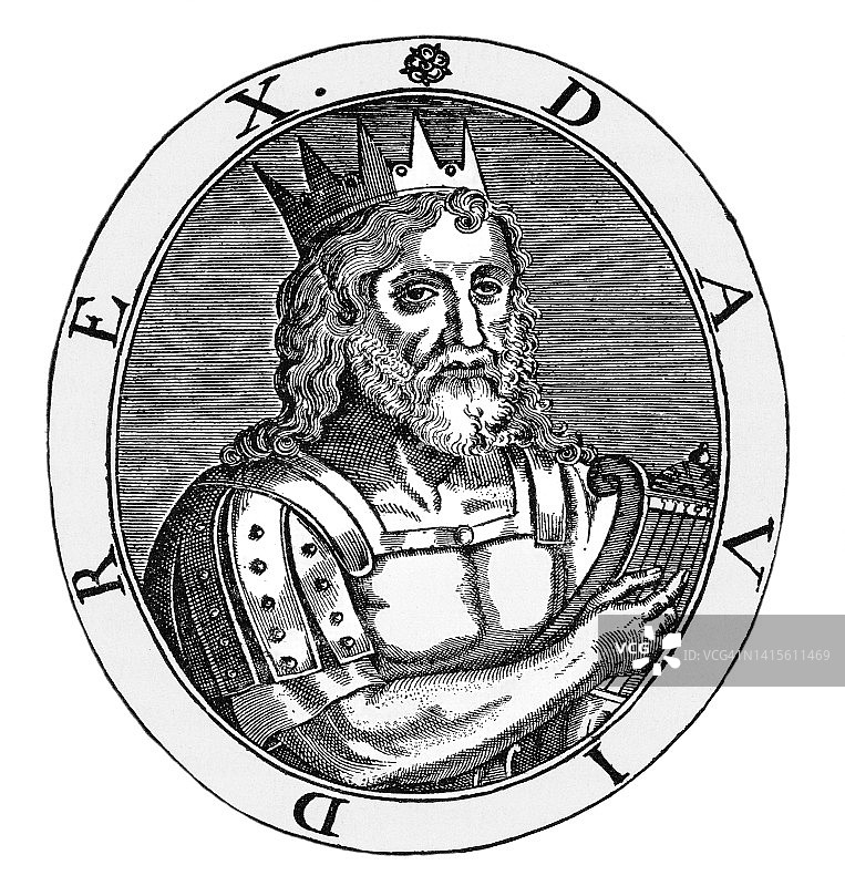 以色列国王大卫肖像图片素材