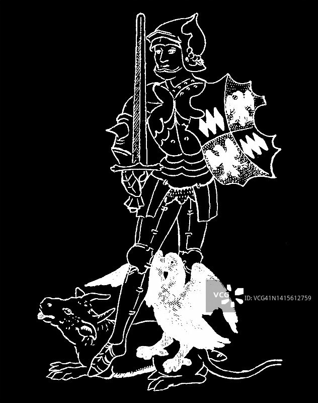 第十六代沃里克伯爵理查德·内维尔（“造王者”沃里克）肖像——英国贵族、行政官员和军事指挥官图片素材