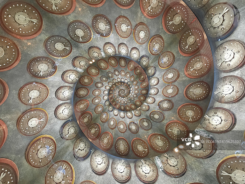 灰色金属螺旋图案图片素材