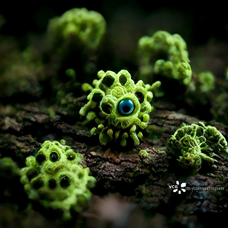 绿色病毒图片素材