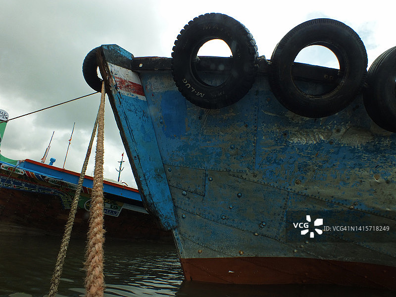港口停泊的船只图片素材