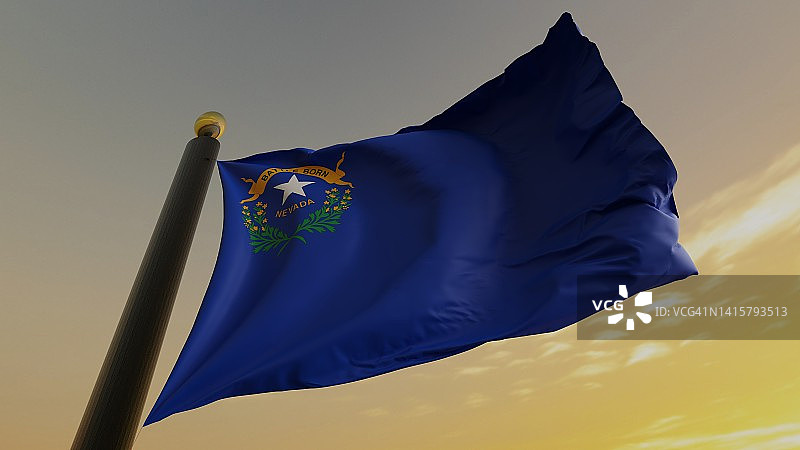 美国内华达州州旗图片素材